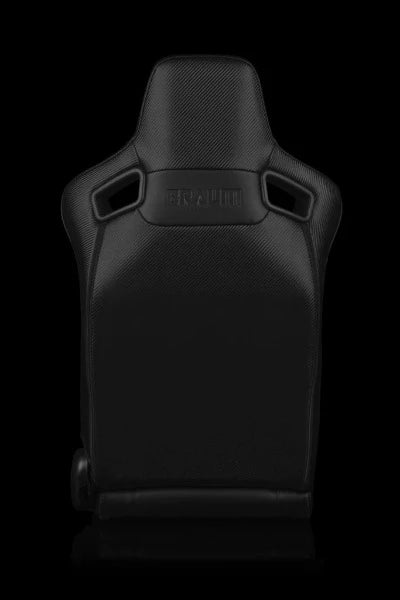 BRAUM ELITE-X Series Sport Reclinable Seats - Pair - Black Diamond (White Trim)