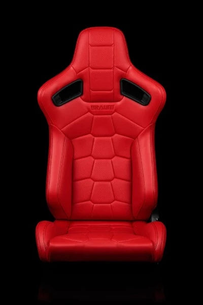 BRAUM ELITE-X Series Sport Reclinable Seats - Pair - Red (Komodo Edition)