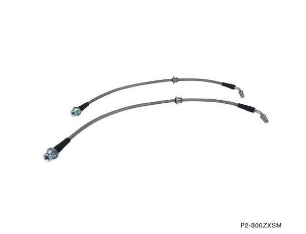 Phase 2 Motortrend (P2M) Stainless Steel Braided F&R Z32 Conversion Brake Lines - Nissan 240sx (1989-1998)