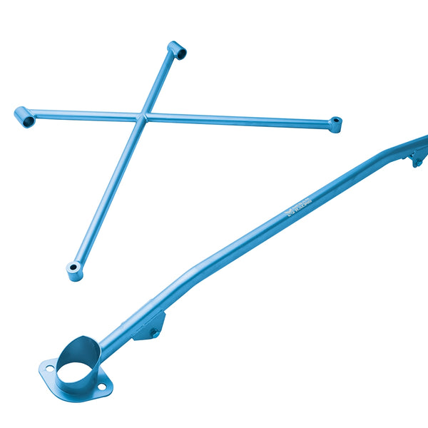 Megan Racing Blue Race Spec Front Strut Tower & X Bar Brace - Honda S2000 S2K (2000-2009) Megan Racing Blue Race Spec Front Strut Tower & X Bar Brace - Honda S2000 S2K (2000-2009)