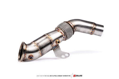 AMS Performance Street Downpipe w/GESI Catalytic Converter - Toyota A90 Supra 3.0T (2020+)