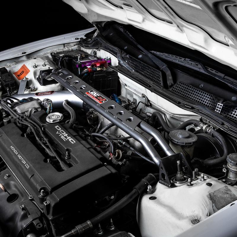 ホンダ シビックインテグラ EF EG DCフロントダンパーフォーク左右VRVL DC Sports Carbon Front Strut Bar - Integra (94-01)/Civic Si (99-00
