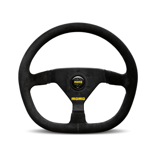MOMO Racing Mod. 88 Steering Wheel - 350MM - Black Suede / Brushed Black Anodized
