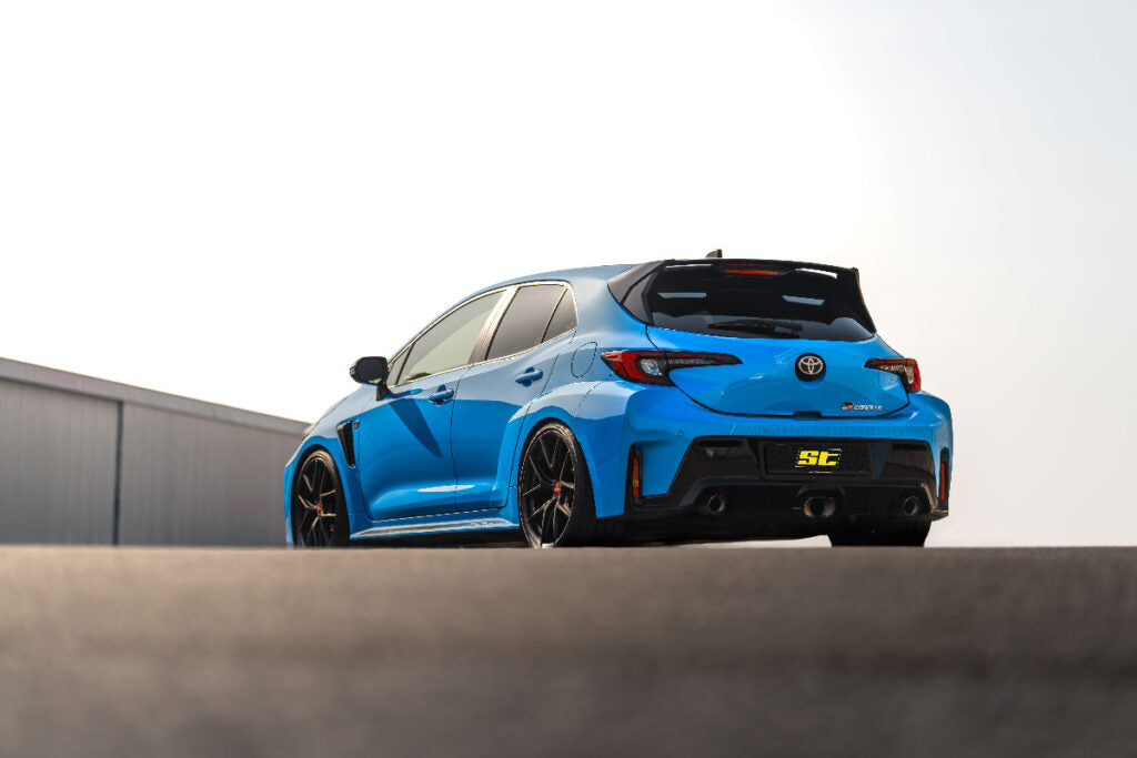 Toyota GR Corolla equipped with ST XTA Plus 3 coilovers