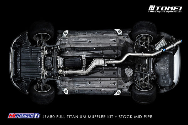 Tomei Expreme Ti Titanium Single Exit Exhaust System - Toyota Supra MK4 JZA80