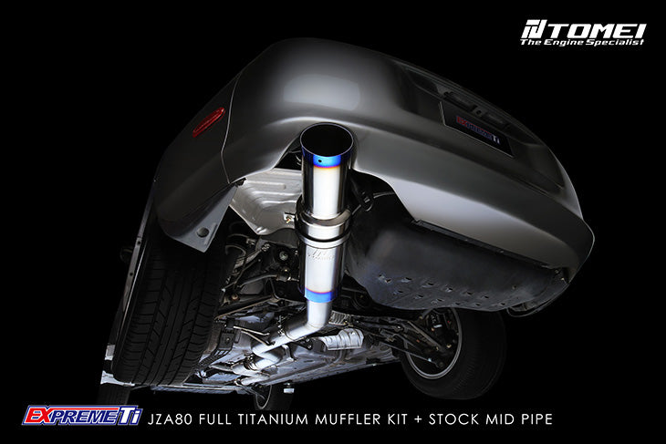 Tomei Expreme Ti Titanium Single Exit Exhaust System - Toyota Supra MK4 JZA80