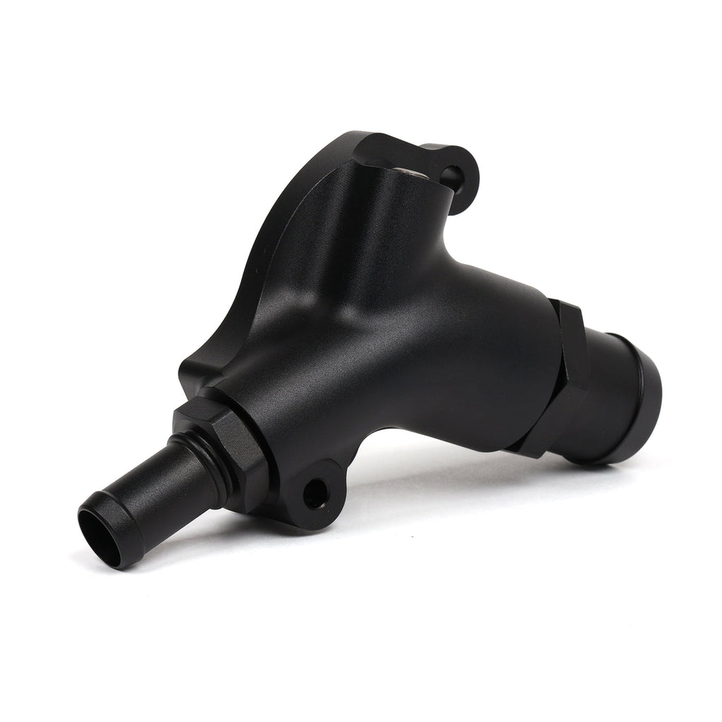 Hybrid Racing PRB FWD Coolant Port Adapter - billet housing detail