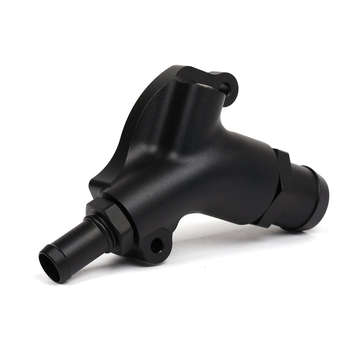 Hybrid Racing PRB FWD Coolant Port Adapter - billet housing detail