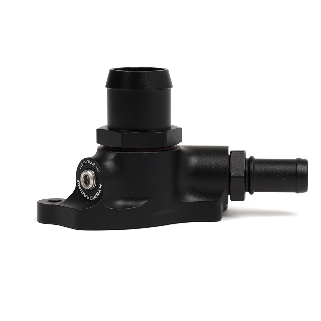 Hybrid Racing PRB RWD Coolant Port Adapter - billet housing detail