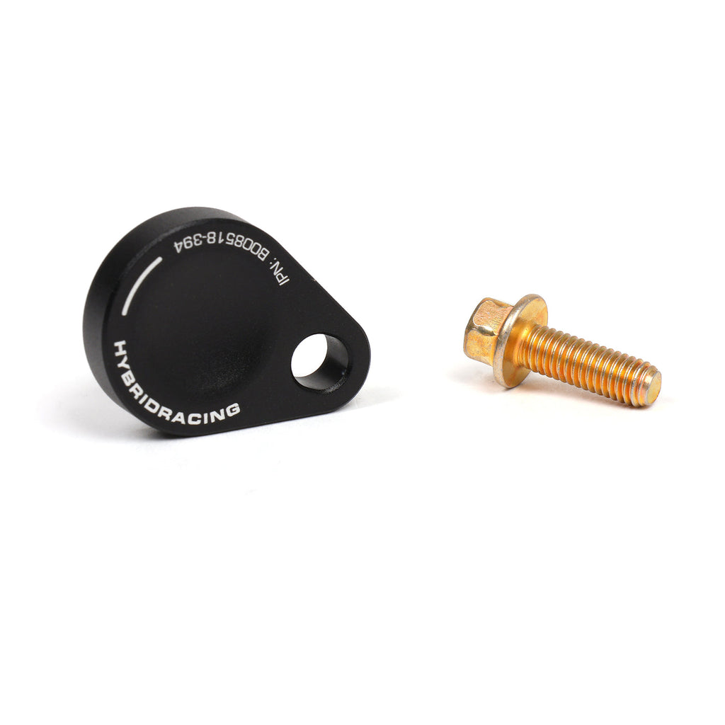 Hybrid Racing Water Pump Port Block Off - machined finish