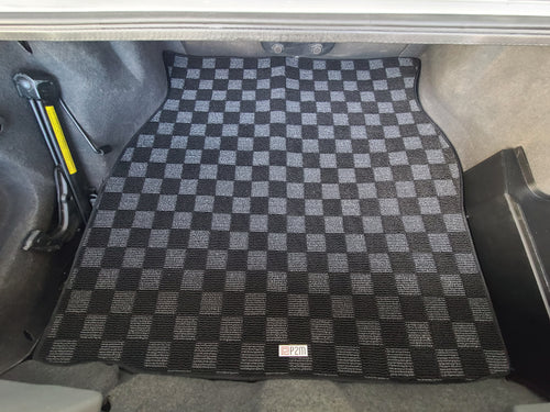 Phase 2 Motortrend (P2M) Checkered Carpet Trunk Mat - BMW 3 Series E30 Coupe (1984-1991)