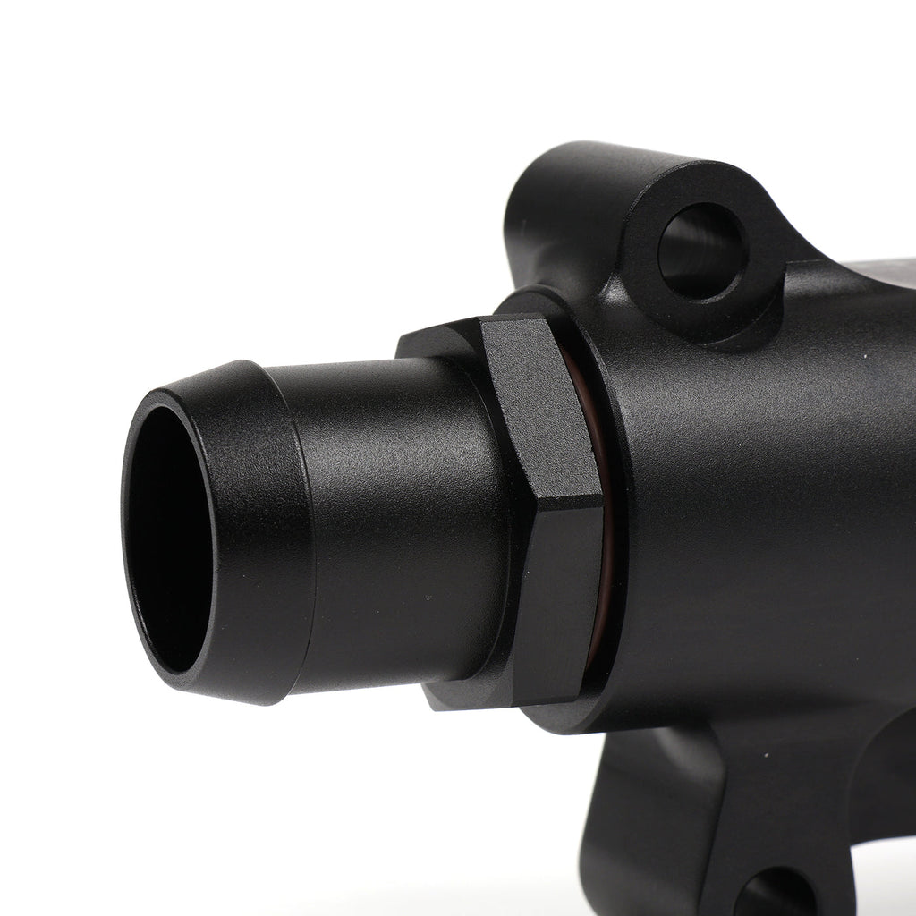 Hybrid Racing RBC RWD Coolant Port Adapter - installed orientation