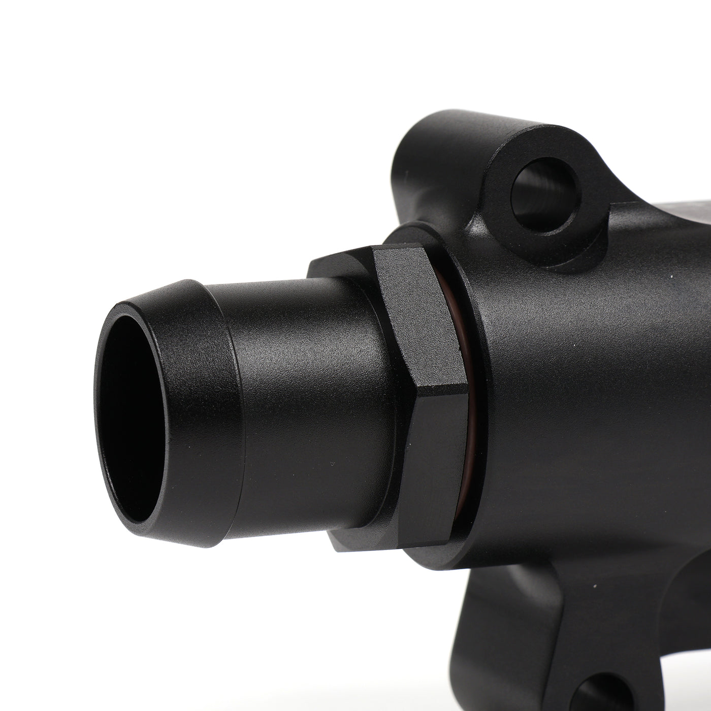 Hybrid Racing RBC RWD Coolant Port Adapter - installed orientation