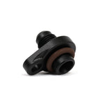 Hybrid Racing -6 AN Water Pump Port Fitting - 90-degree fitting installed