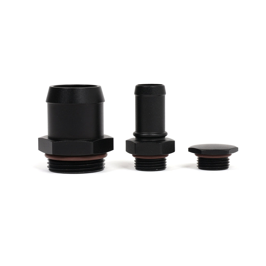 Hybrid Racing RBC RWD Coolant Port Adapter - RWD installation detail