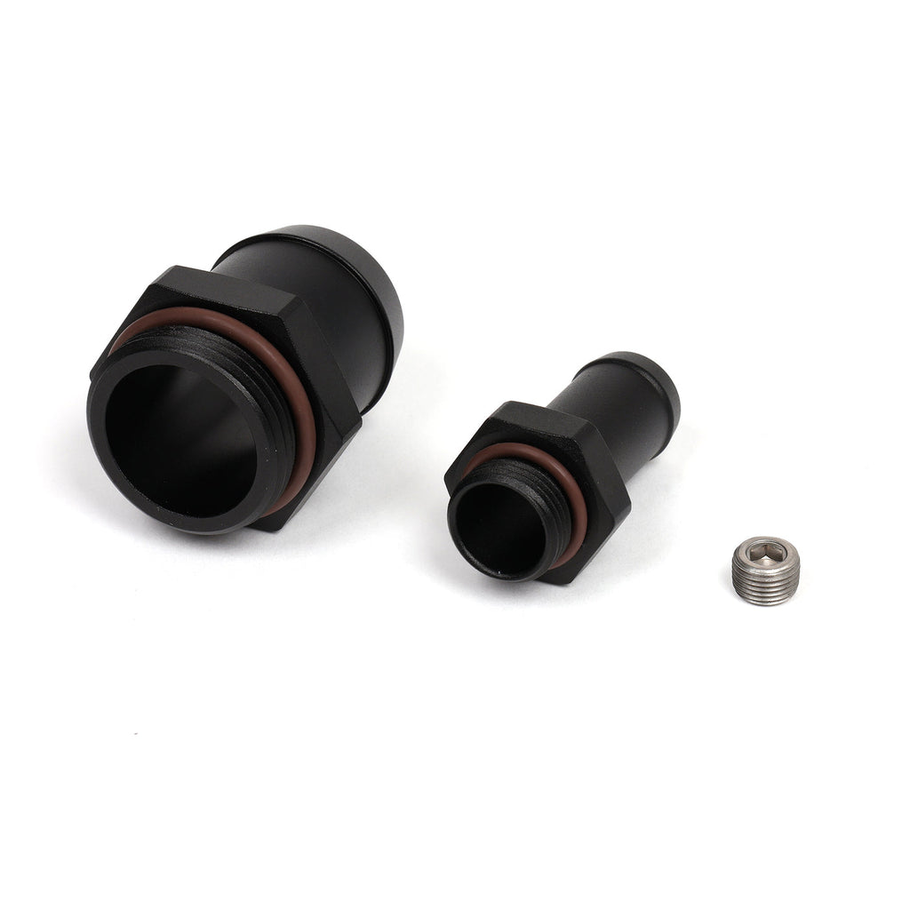 Hybrid Racing PRB FWD Coolant Port Adapter - product components