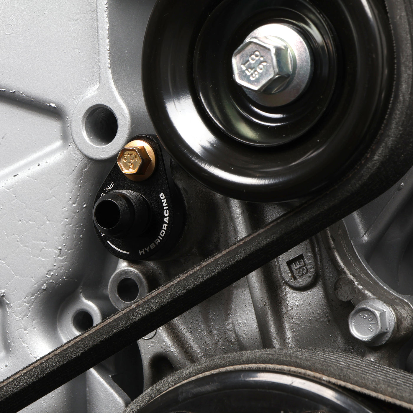 Hybrid Racing -6 AN Water Pump Port Fitting - coolant routing