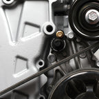 Hybrid Racing -6 AN Water Pump Port Fitting - complete installation