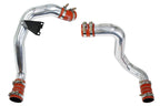 HPS Hot & Cold Side Charge Pipe with Orange CAC Hose Intercooler Boots Polished 17-105P