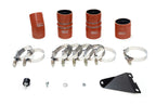 HPS Hot & Cold Side Charge Pipe with Orange CAC Hose Intercooler Boots, Black, 17-105WB