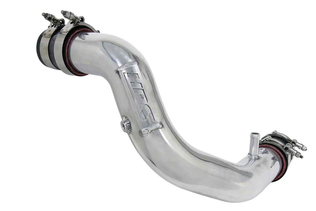 HPS Intercooler Hot Charge Pipe with Silicone Boots - Polished - Lexus IS200T 2.0L Turbo (2016-2017)