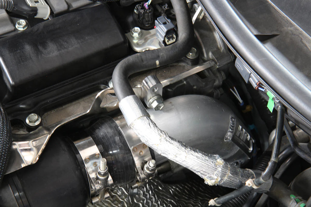HPS Intercooler Hot Charge Pipe with Silicone Boots - Polished - Lexus IS200T 2.0L Turbo (2016-2017)