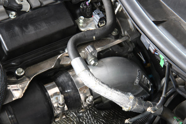 HPS Intercooler Hot Charge Pipe with Silicone Boots - Black - Lexus IS200T 2.0L Turbo (2016-2017)