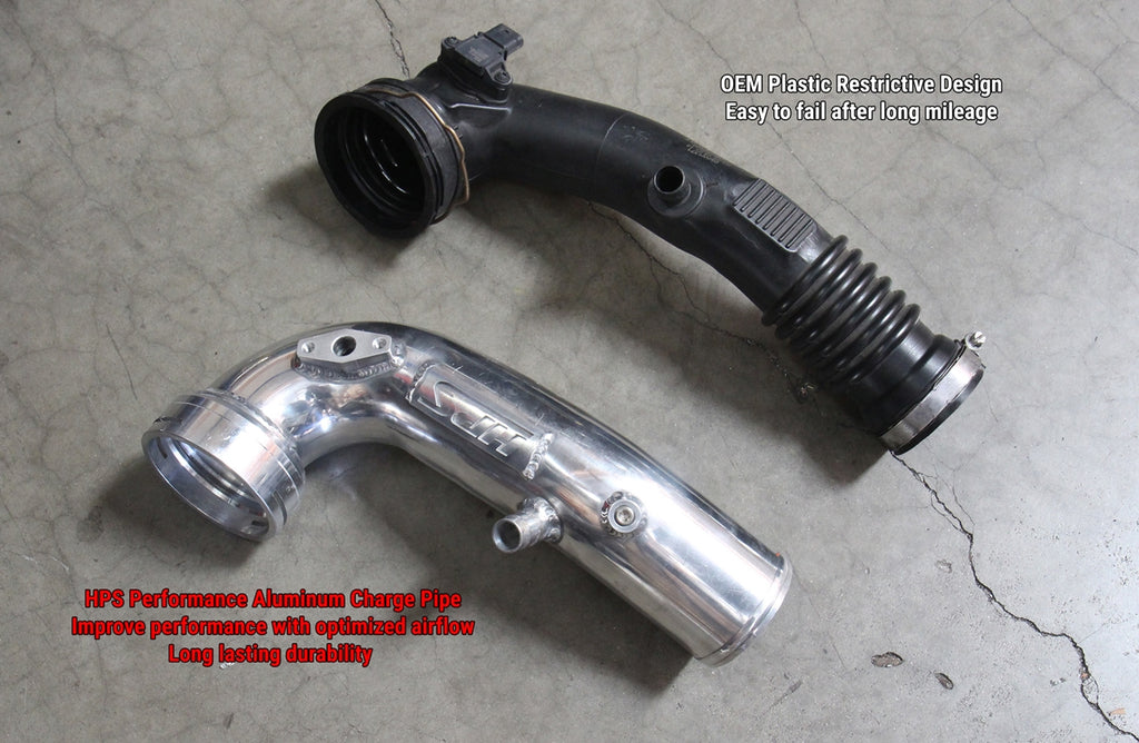 HPS Performance Intercooler Charge Pipe Kit (Cold Side) (Black) - BMW 740 N55 / 535i N55 / 640i N55 / ActiveHybrid 5 N55 / ActiveHybrid 7 N55 / X5 N55 / X6 N55 - (2010-2019)