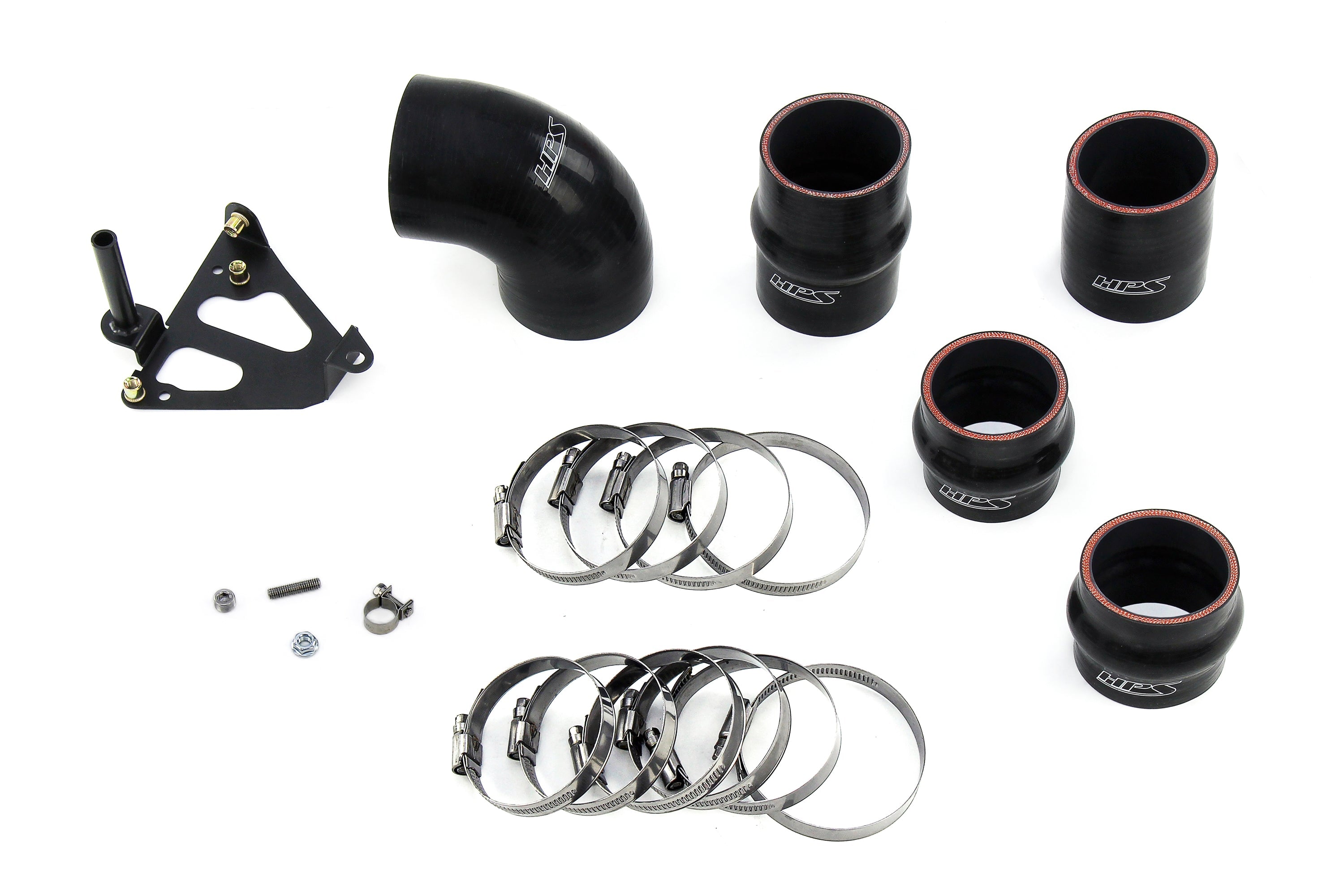HPS Performance Intercooler Charge Pipe Kit (Cold and Hot Side), Polished, 17-133P
