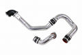 HPS Performance Intercooler Charge Pipe 3pcs Complete Kit Hot Side and Cold Side Polished 17-141P