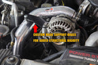 HPS Hot & Cold Side Charge Pipe with Black CAC Hose Intercooler Boots, Polished, 17-145P