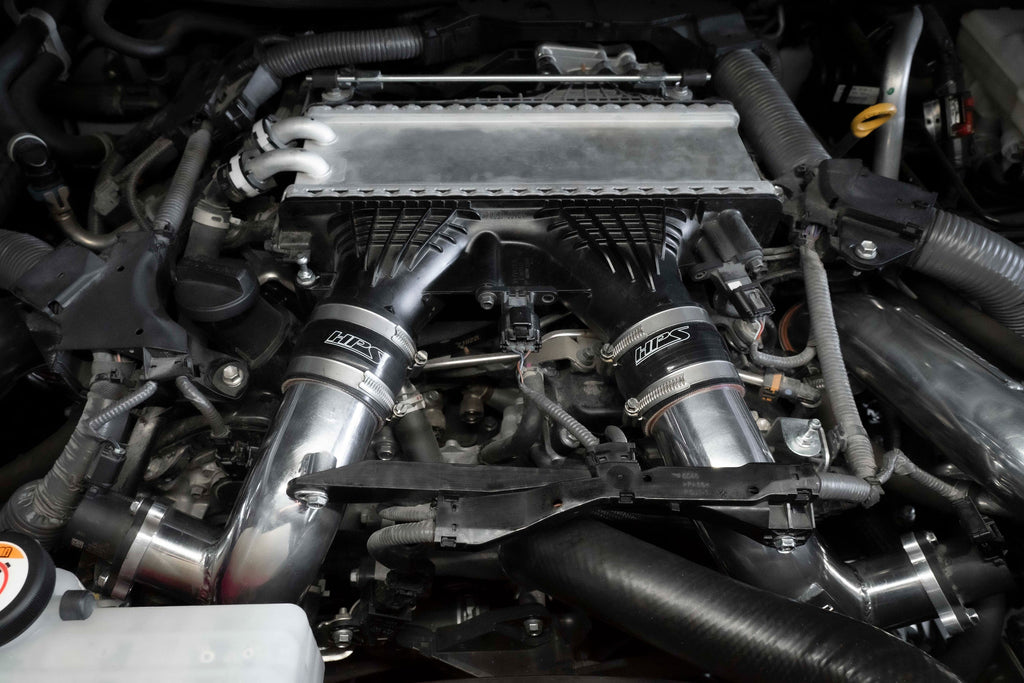 HPS Performance Intercooler Charge Pipe Kit (Hot Side), Polished, 17-148P