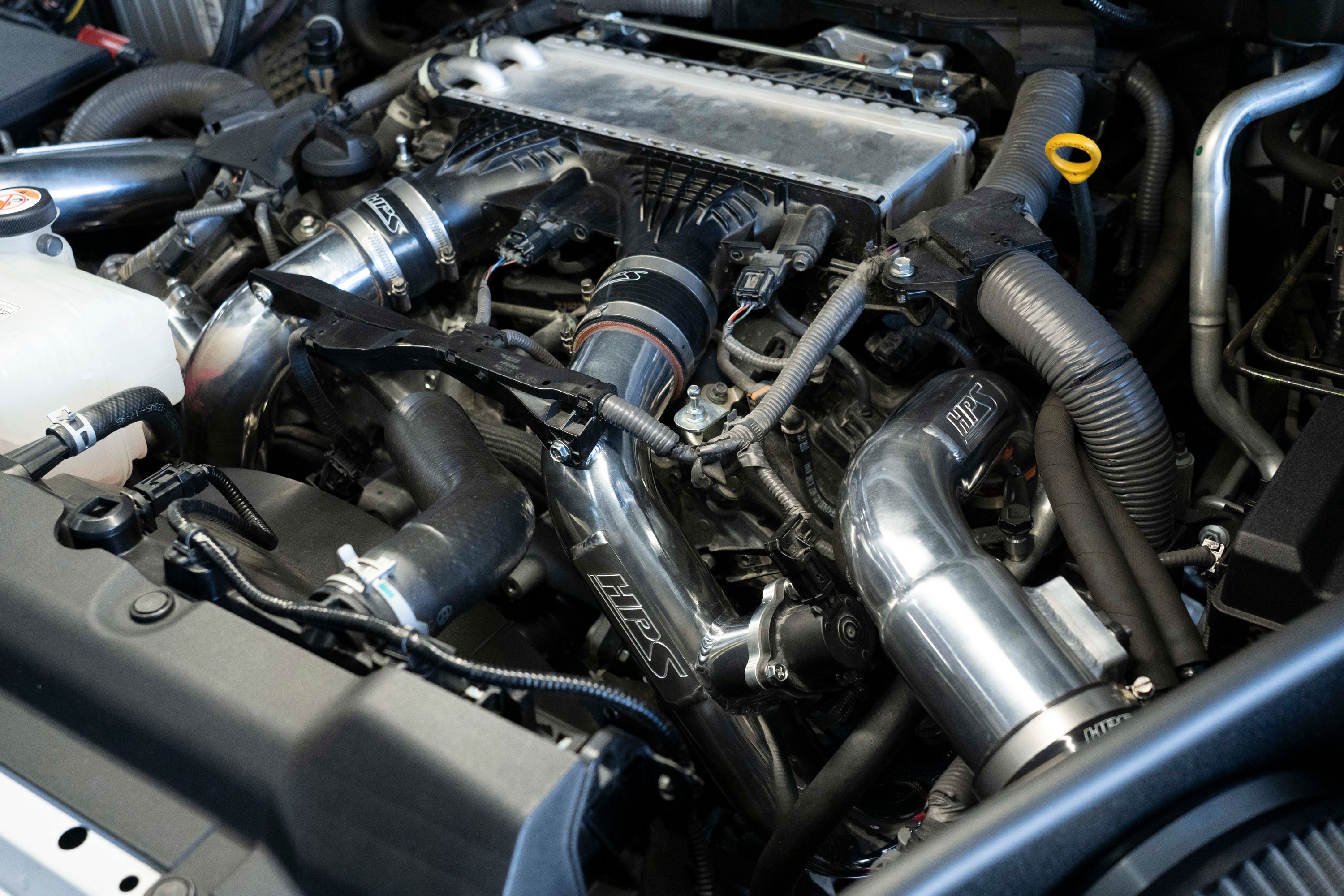 HPS Performance Intercooler Charge Pipe Kit (Hot Side), Polished, 17-148P