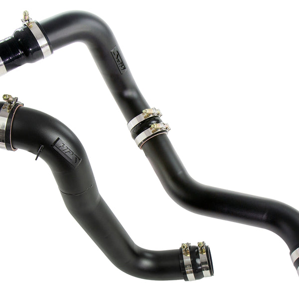 HPS Performance Stainless Steel Intercooler Charge Pipe Kit Cold and Hot Side Black 17-150WB