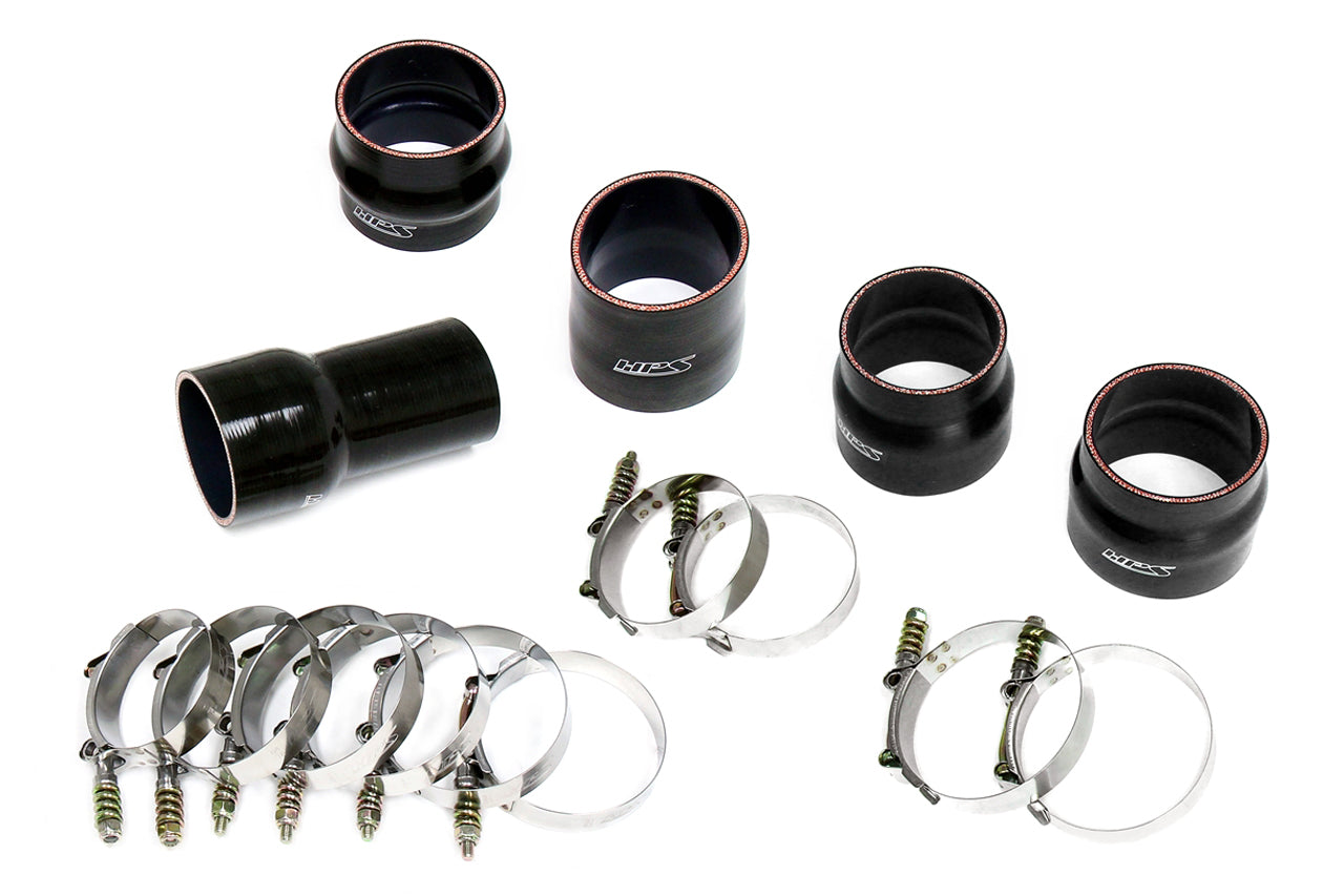 HPS Performance Stainless Steel Intercooler Charge Pipe Kit (Cold and Hot Side) (Black) - Chevrolet Silverado 2500 HD Duramax LML / Chevrolet Silverado 3500 HD Duramax LML / GMC Sierra 2500 HD Duramax LML / GMC Sierra 3500 HD Duramax LML - (2013-2016)