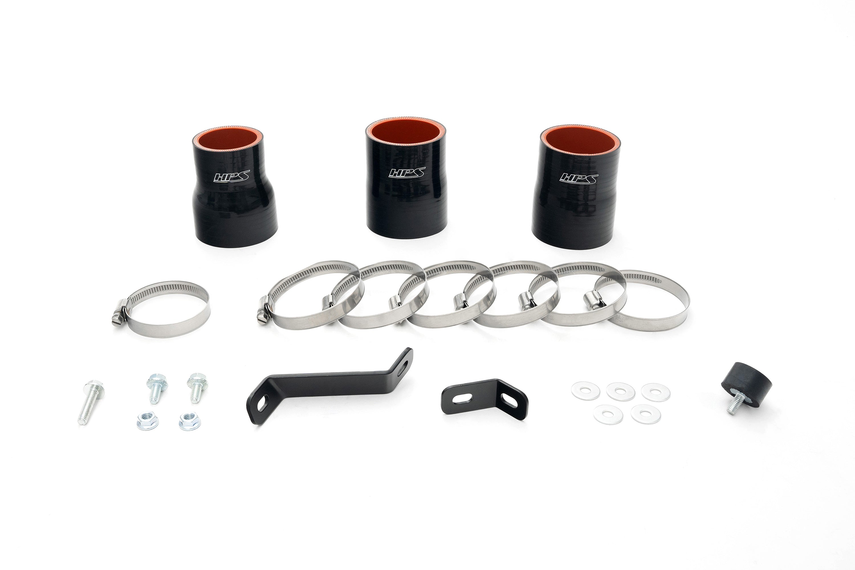 HPS Performance Intercooler Lower Hot Side and Cold Side Charge Pipe, Black, 17-152WB