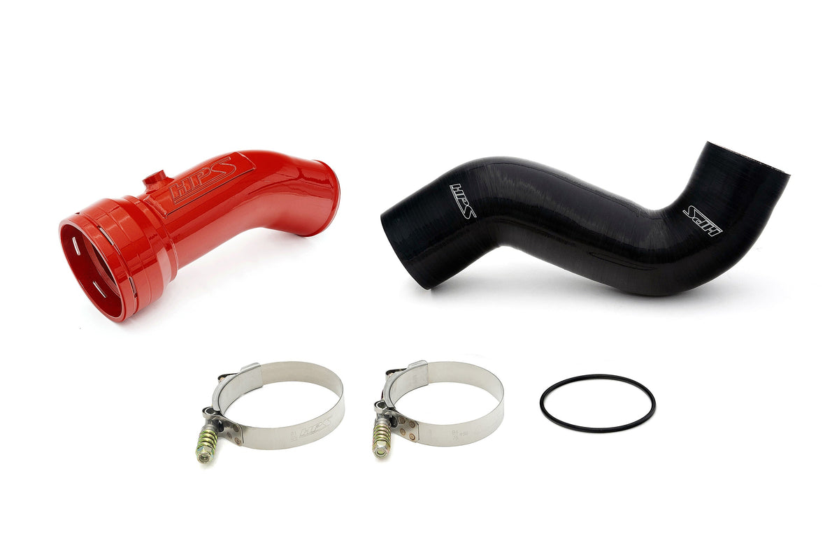 HPS Performance Cold Side Charge Pipe with CAC Hose Intercooler Boot (Red) - Ford F-250 Superduty / Ford F-350 Superduty / Ford F-450 Superduty / Ford F-550 Superduty (2017-2023)