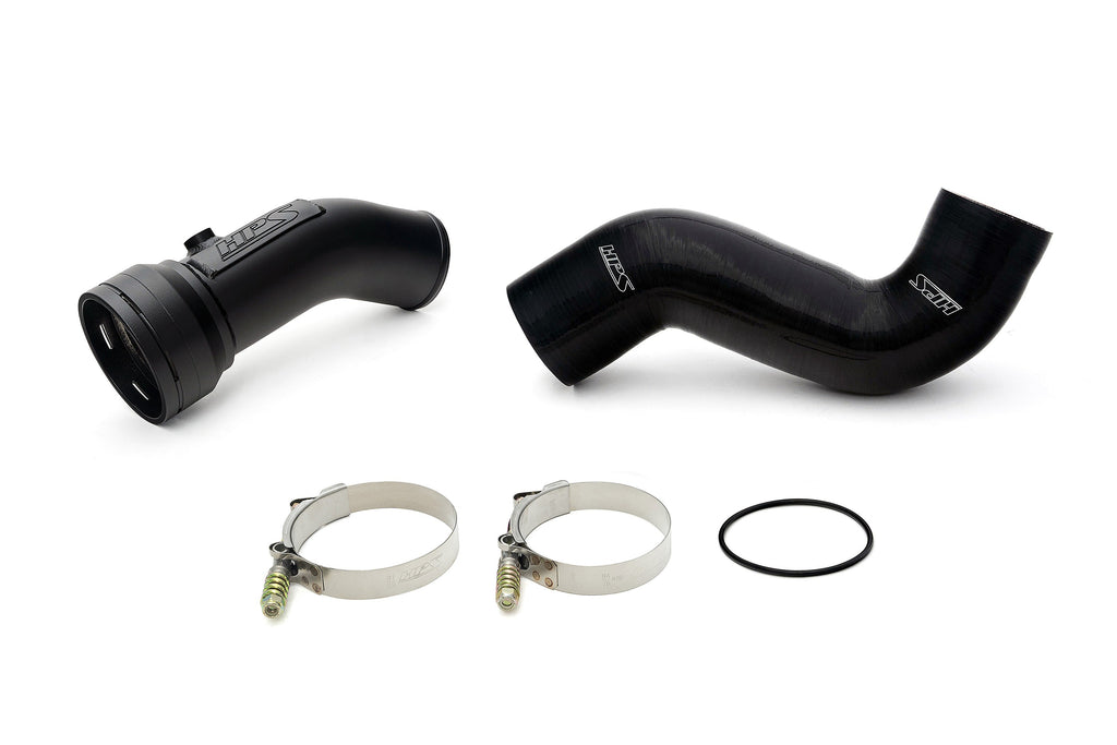HPS Performance Cold Side Charge Pipe with CAC Hose Intercooler Boot (Black) - Ford F-250 Superduty / Ford F-350 Superduty / Ford F-450 Superduty / Ford F-550 Superduty (2017-2023)