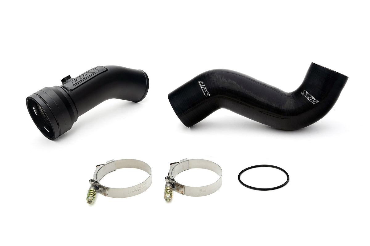 HPS Performance Cold Side Charge Pipe with CAC Hose Intercooler Boot (Black) - Ford F-250 Superduty / Ford F-350 Superduty / Ford F-450 Superduty / Ford F-550 Superduty (2017-2023)