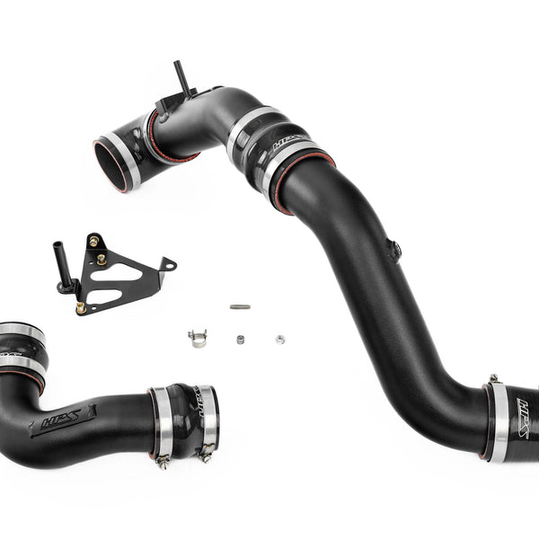HPS Performance Intercooler Charge Pipe Kit Cold and Hot Side Black 17-156WB