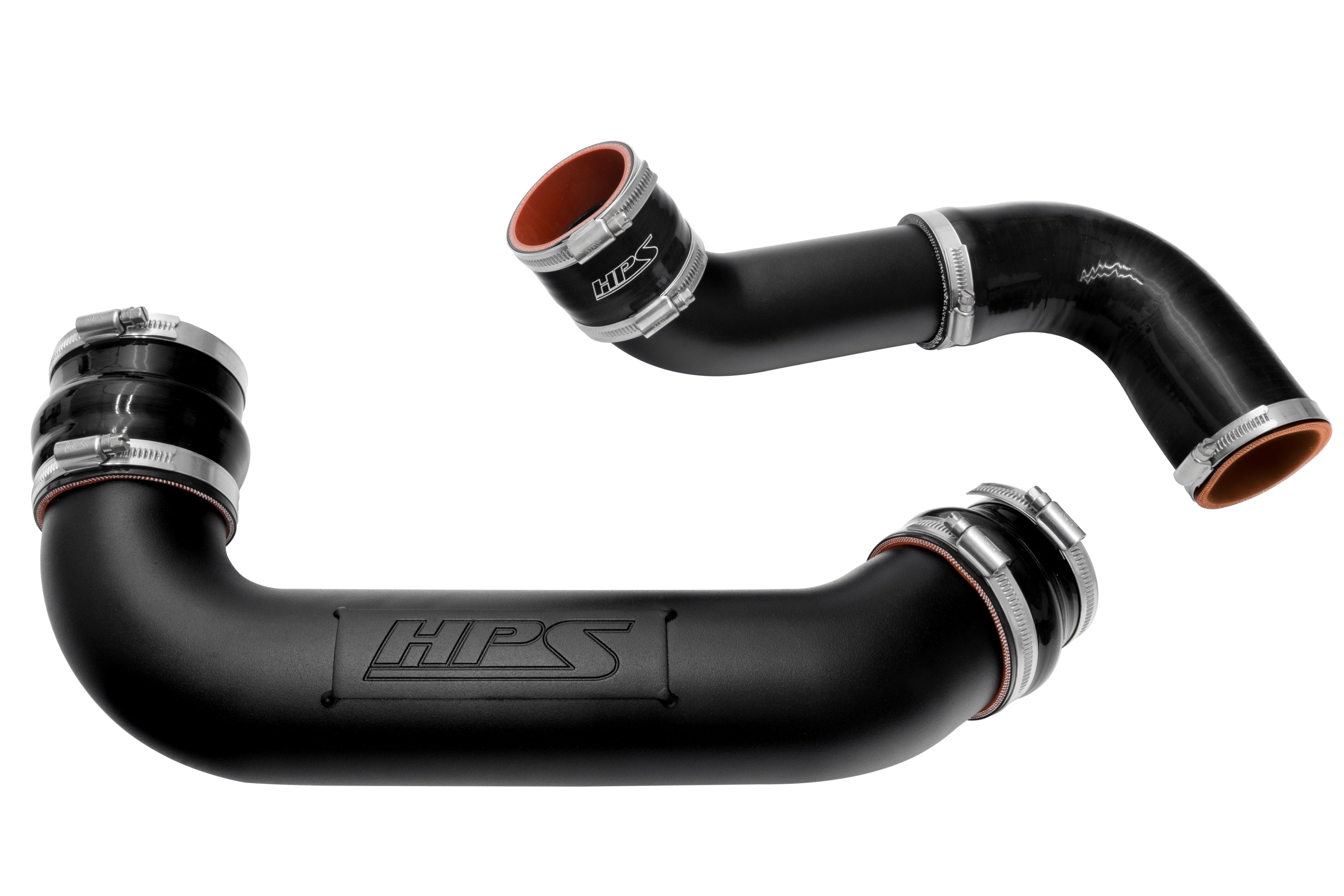 HPS Performance Intercooler Charge Pipe Kit Hot Side and Cold Side Black 17-163WB