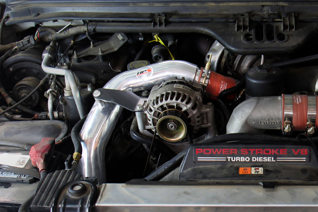 HPS Intercooler Charge Pipe (Hot Side) with Orange Boots, Black, 17-171WB