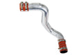HPS Intercooler Charge Pipe Cold Side with Orange Boots Polished 17-172P