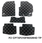 Phase 2 Motortrend (P2M) Checkered Carpet Race Floor Mats - Toyota GR Yaris RHD (2020+)