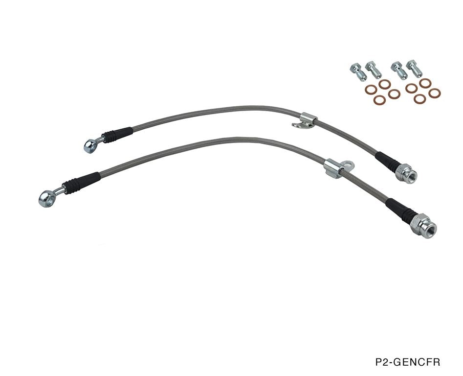 P2M Braided Front Brake Lines - Hyundai Genesis Coupe (2010-2011)