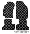 Phase 2 Motortrend (P2M) Checkered Carpet Race Floor Mats - Mitsubishi 3000GT (1991-1995)