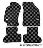 Phase 2 Motortrend (P2M) Checkered Carpet Race Floor Mats - Mitsubishi 3000GT (1991-1995)