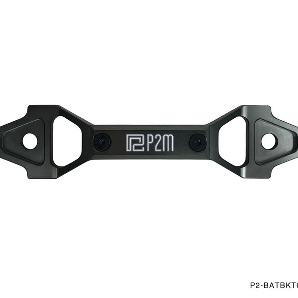 Phase 2 Motortrend (P2M) Phase 2 Adjustable Billet Aluminum Battery Bracket 130mm to 175mm BLACK New