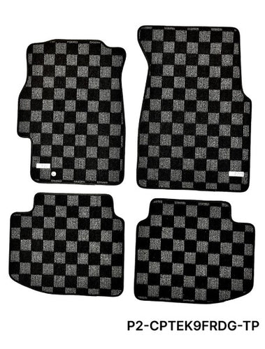 Phase 2 Motortrend (P2M) Race Carpet Floor Mats 4pc Set - Honda Civic EK9 Hatch & Sedan (1996-2000)