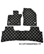 Phase 2 Motortrend (P2M) Checkered Carpet Race Floor Mats - Toyota Prius (XW60) (2023+)
